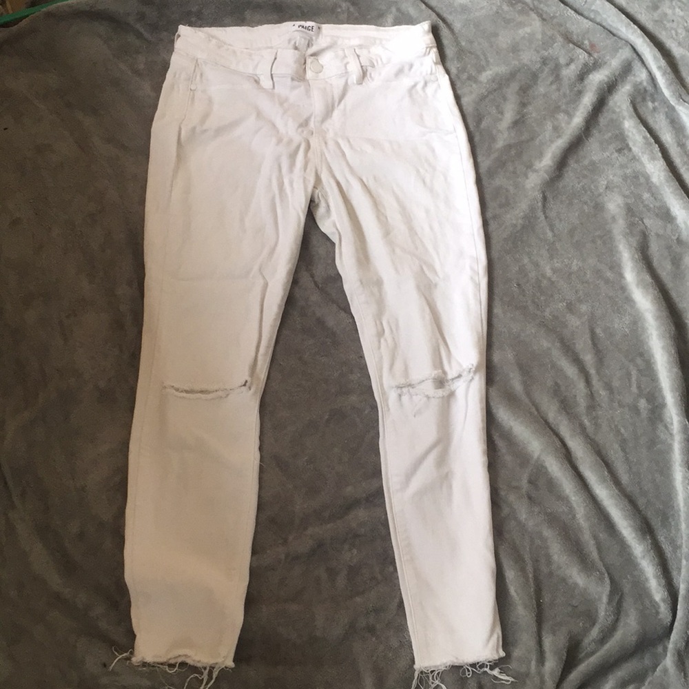 PAIGE ripped white jeans